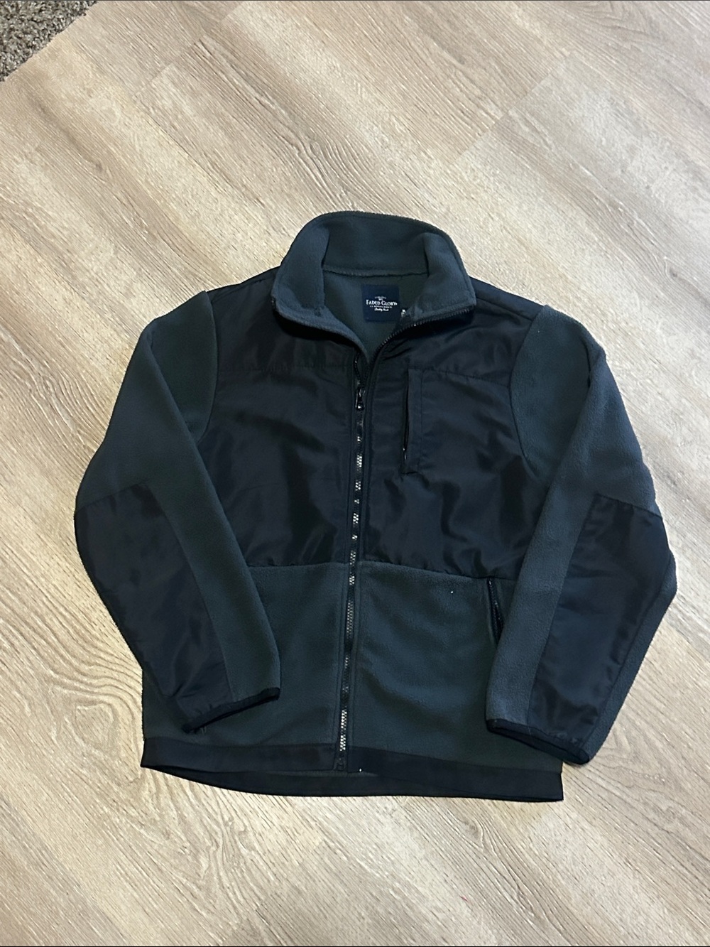 Faded Glory Black Youth Performance Fleece & Shell Jacket